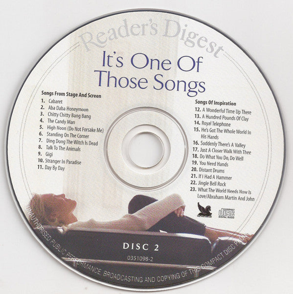 Various : It's One Of Those Songs (4xCD, Album, Comp)