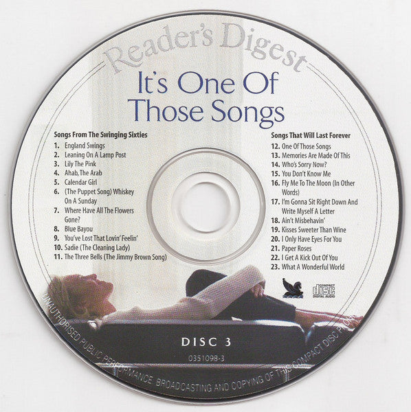 Various : It's One Of Those Songs (4xCD, Album, Comp)
