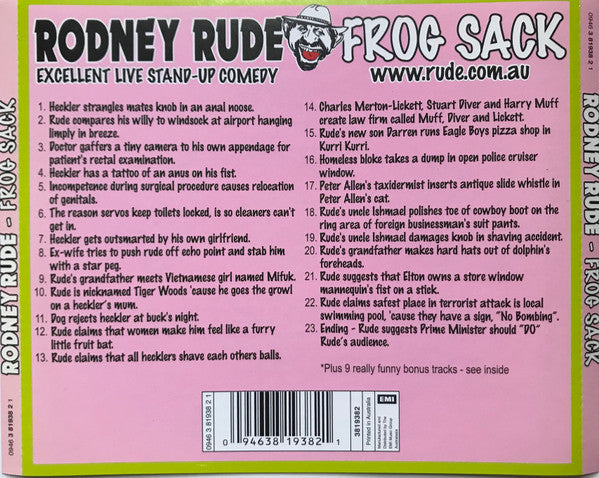Rodney Rude : Frog Sack (CD, Album)
