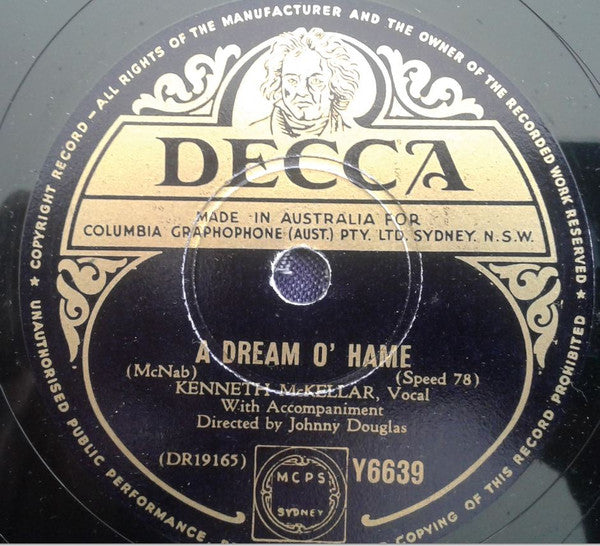 Kenneth McKellar : A Dream O' Hame / The Thistle O' Scotland (Shellac, 10")