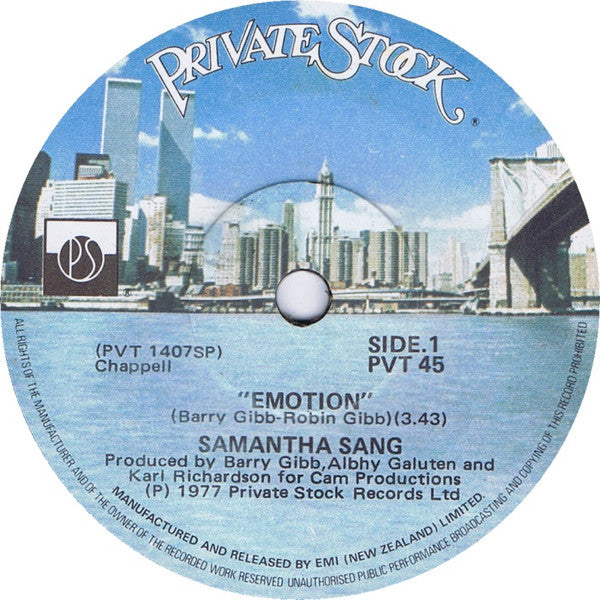 Samantha Sang : Emotion (7", Single)