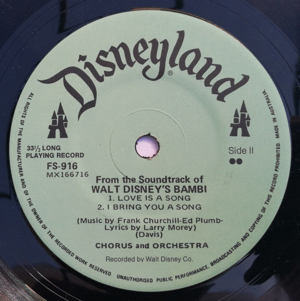 Chorus* And Orchestra* : Bambi (7", EP)