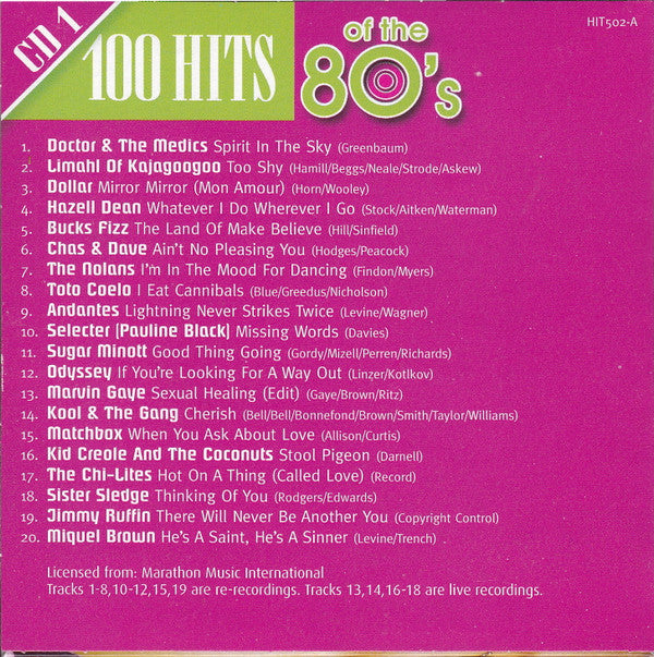 Various : 100 Hits Of The 80's (5xCD, Comp, Box)