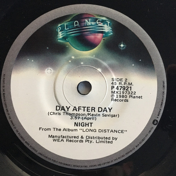 Night : Love On The Airwaves (7", Single)