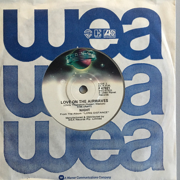 Night : Love On The Airwaves (7", Single)