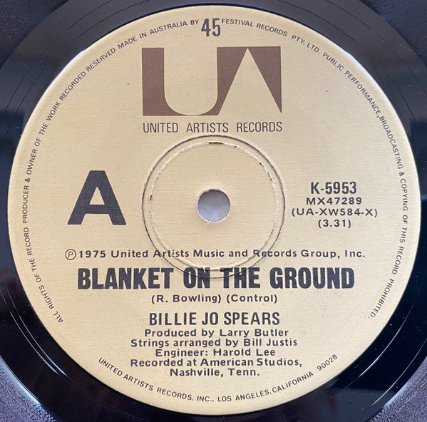 Billie Jo Spears : Blanket On The Ground (7", Single)