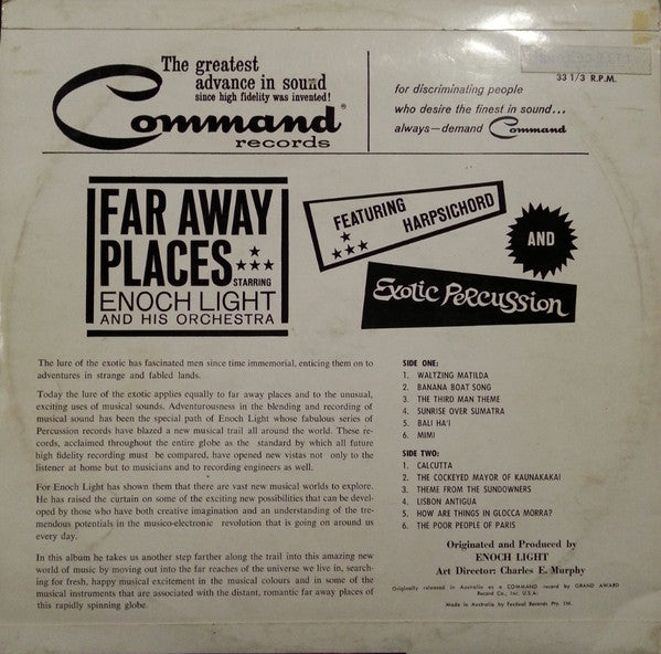 Enoch Light And His Orchestra : Far Away Places (LP, Album)