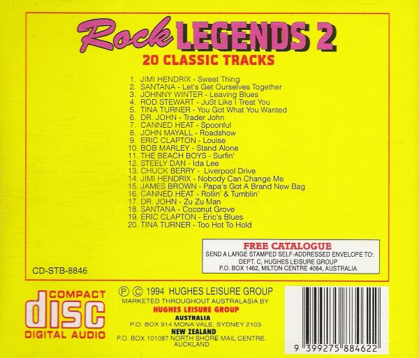 Various : Rock Legends 2 - 20 Classic Tracks (CD, Comp)
