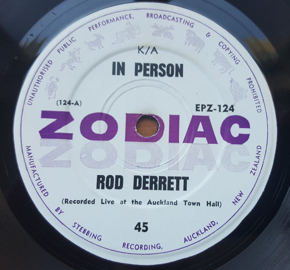 Rod Derrett : Rod Derrett's Com. Pop Show (7", EP, Mono)
