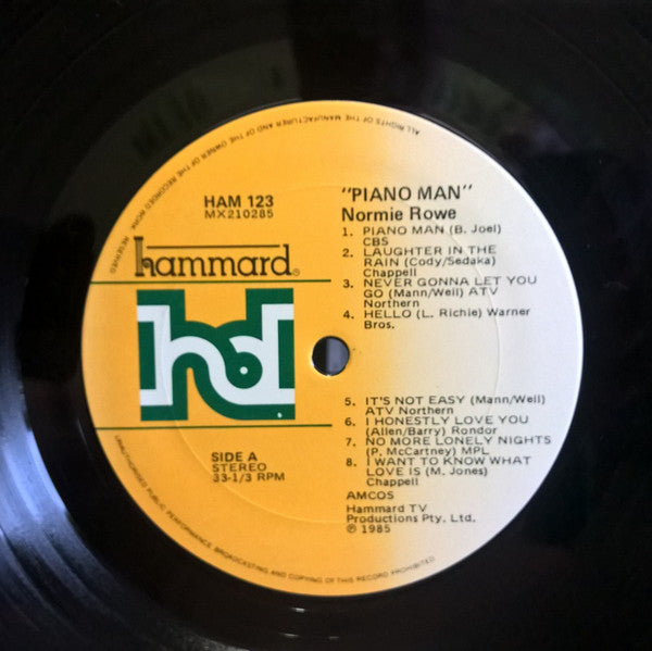 Normie Rowe : Piano Man (LP, Album)