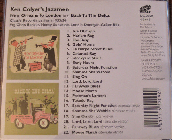 Ken Colyer's Jazzmen : New Orleans To London / Back To The Delta (CD, Comp, RM)