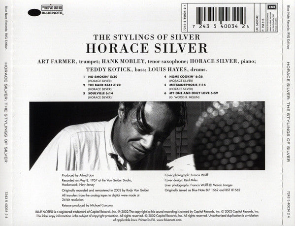 The Horace Silver Quintet : The Stylings Of Silver (CD, Album, RE, RM)
