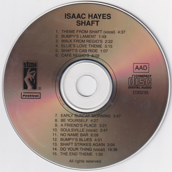 Isaac Hayes : Shaft (CD, Album, RE)