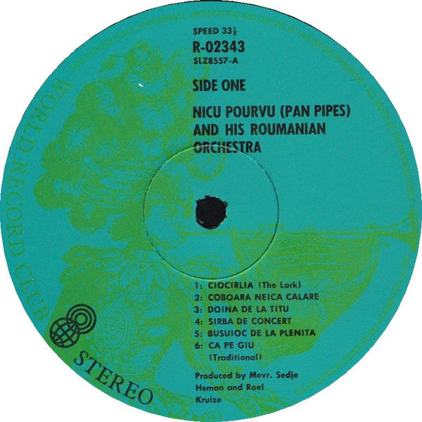 Nicu Pourvu And His Roumanian Orchestra* : Nicu Pourvu (Pan Pipes) And His Roumanian Orchestra (LP, Album, Club, RE)