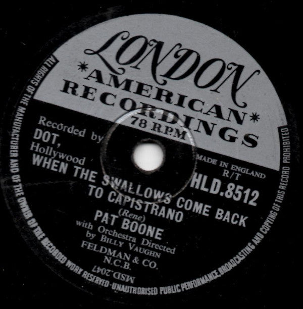 Pat Boone : April Love (Shellac, 10")