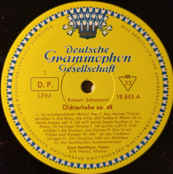 Ernst Haefliger, Erik Werba - Ludwig van Beethoven / Robert Schumann : An Die Ferne Geliebte, Op.98  / Dichterliebe, Op.48 (LP, Album, Mono)