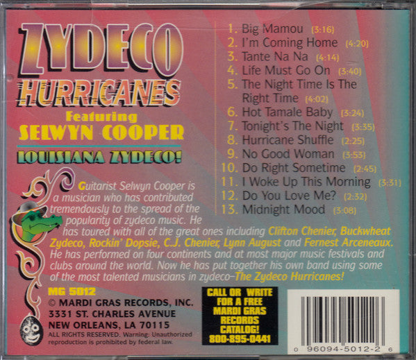 Zydeco Hurricanes Featuring: Selwyn Cooper : Louisiana Zydeco (CD, Album)