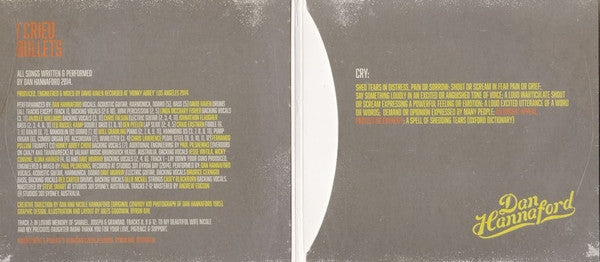 Dan Hannaford : I Cried Bullets (CD, Album)