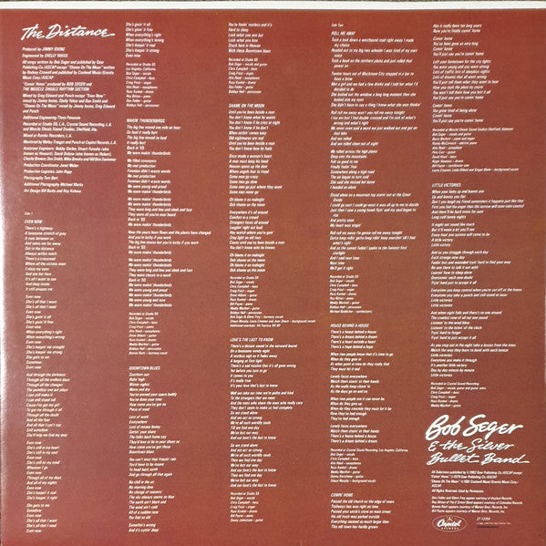 Bob Seger And The Silver Bullet Band : The Distance (LP, Album)