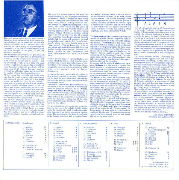 Philippe Lefebvre / Maurice Duruflé : L'Oeuvre D'Orgue (2xLP)