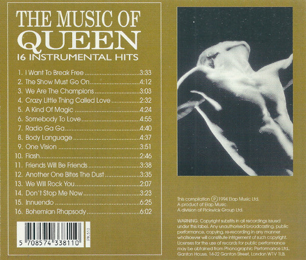 The Gary Tesca Orchestra : The Music Of Queen - 16 Instrumental Hits (I Want To Break Free) (CD, Album)