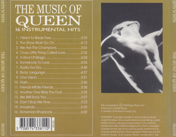 The Gary Tesca Orchestra : The Music Of Queen - 16 Instrumental Hits (I Want To Break Free) (CD, Album)