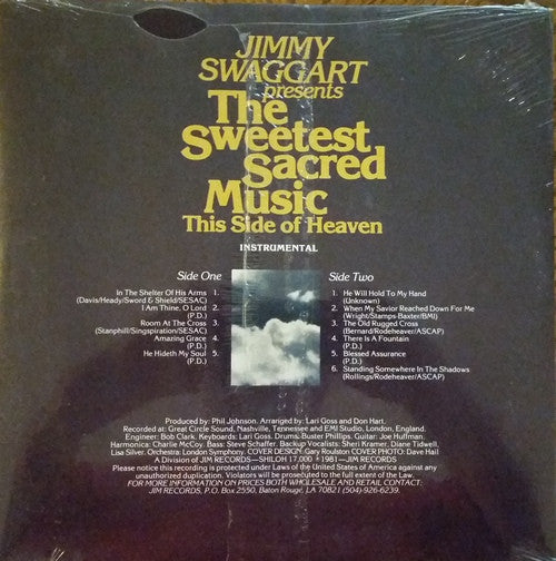 Jimmy Swaggart : Jimmy Swaggart Presents The Sweetest Sacred Music This Side Of Heaven  (LP, Album)