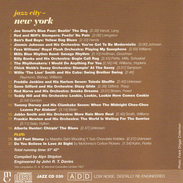 Various : Jazz City - New York (CD, Comp, Mono)