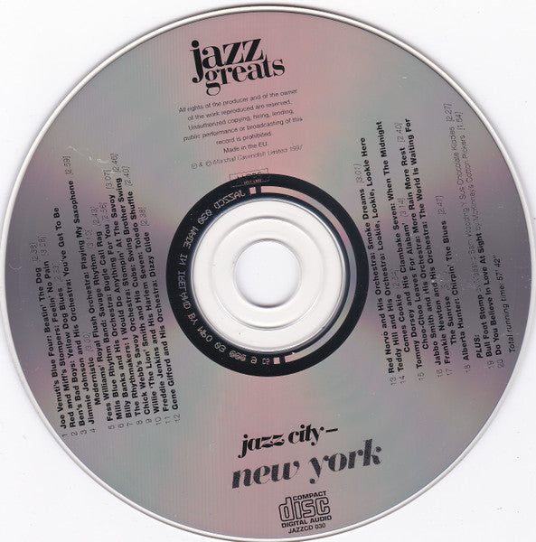 Various : Jazz City - New York (CD, Comp, Mono)