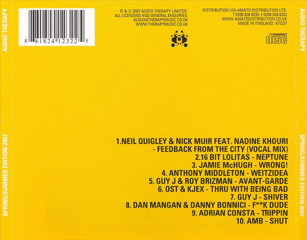 Various : Audio Therapy - Spring/Summer Edition 2007 (CD, Comp)