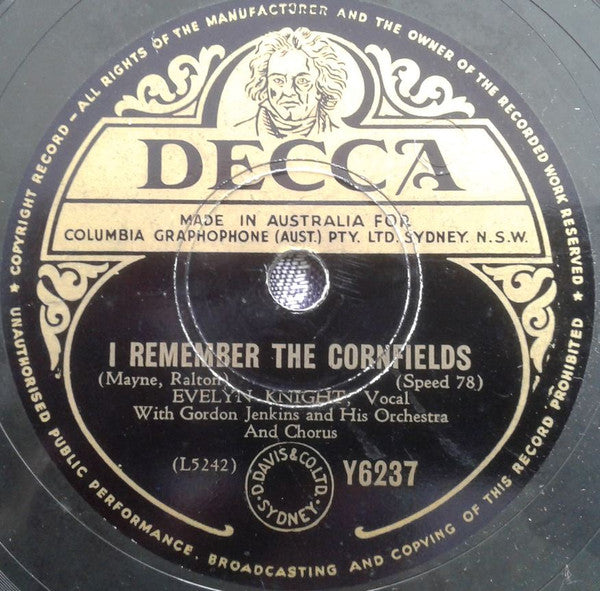 Evelyn Knight & Hoagy Carmichael : Crime And Punishment / I Remember The Cornfields (Shellac, 10")