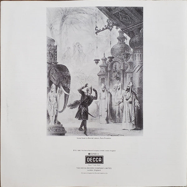 Jules Massenet - Joan Sutherland · Sherrill Milnes · Huguette Tourangeau · Nicolai Ghiaurov · Luis Lima · James Morris (5), National Philharmonic Orchestra, Richard Bonynge : Le Roi De Lahore (3xLP + Box)