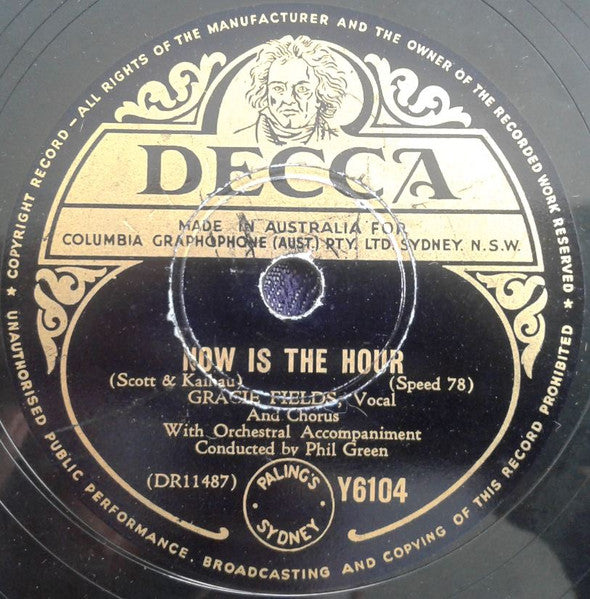Gracie Fields : Now Is The Hour / Come Back To Sorrento (Shellac, 10")