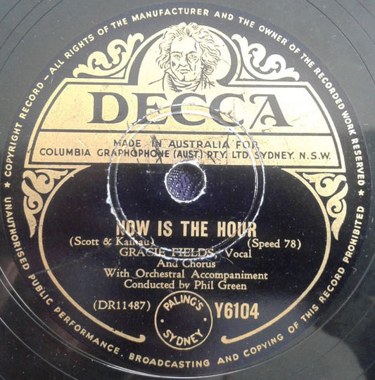 Gracie Fields : Now Is The Hour / Come Back To Sorrento (Shellac, 10")