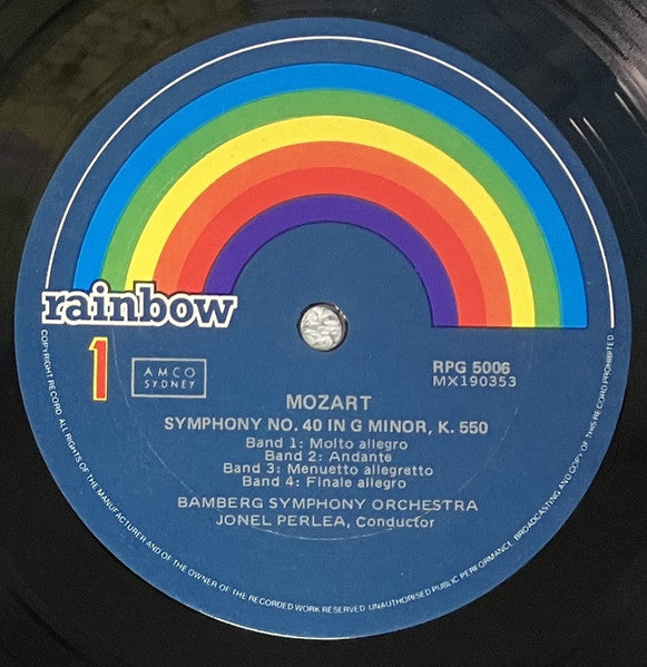 Wolfgang Amadeus Mozart, Franz Schubert, Jonel Perlea And  Heinrich Hollreiser Conducting  Bamberger Symphoniker : Symphony No. 40 In G Minor, K.550 / Symphony No. 8 In B Minor "Unfinished" (LP)