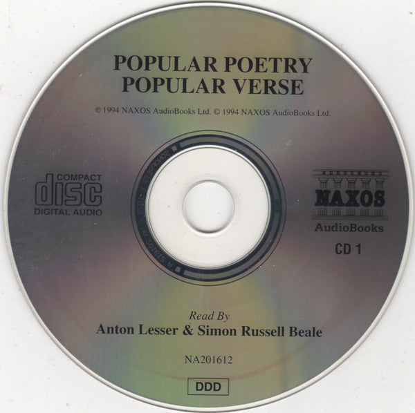 Anton Lesser, Simon Russell Beale : Popular Poetry - Popular Verse (2xCD, Album)
