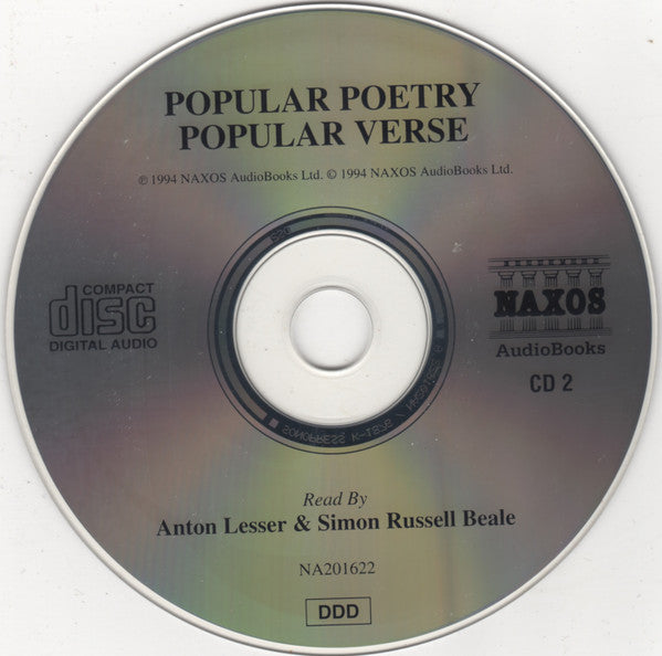 Anton Lesser, Simon Russell Beale : Popular Poetry - Popular Verse (2xCD, Album)