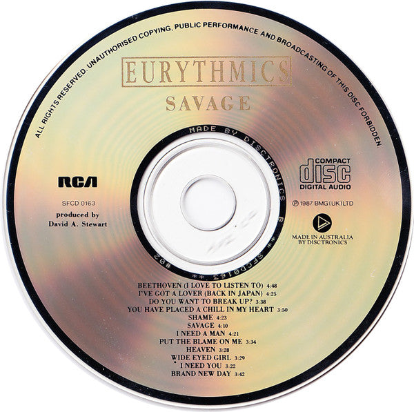 Eurythmics : Savage (CD, Album)