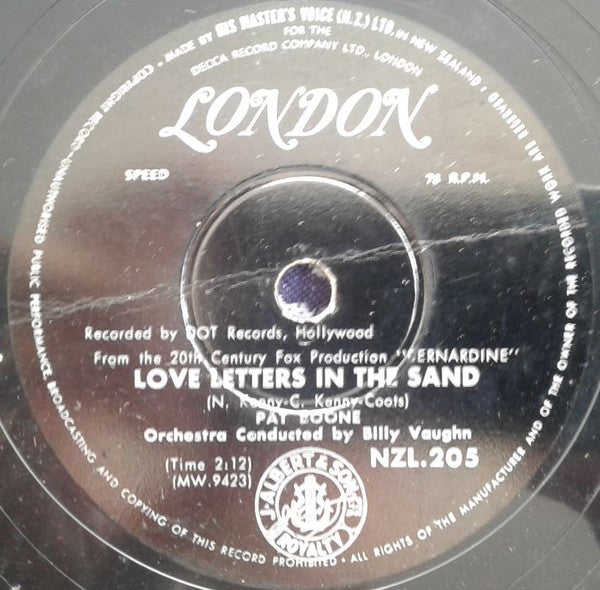 Pat Boone : Love Letters In The Sand / Bernardine (Shellac, 10")