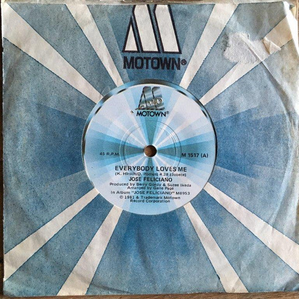 José Feliciano : Everybody Loves Me (7", Single)