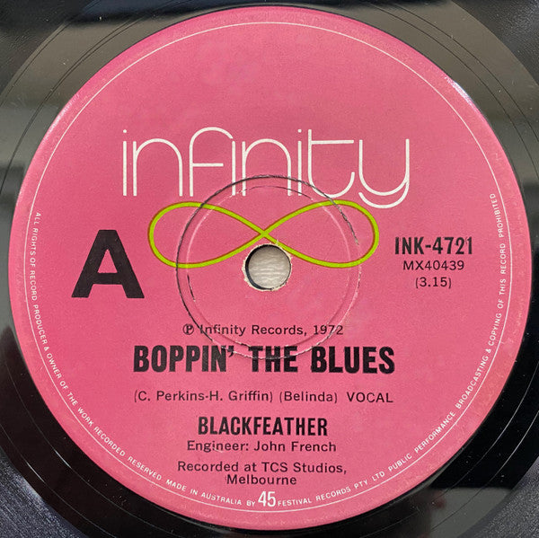 Blackfeather : Boppin' The Blues (7", Single)