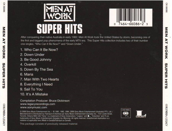 Men At Work : Super Hits (CD, Comp)