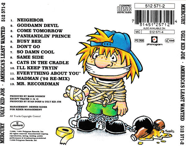 Ugly Kid Joe : America's Least Wanted (CD, Album)