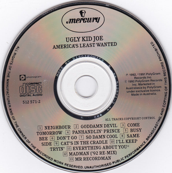 Ugly Kid Joe : America's Least Wanted (CD, Album)