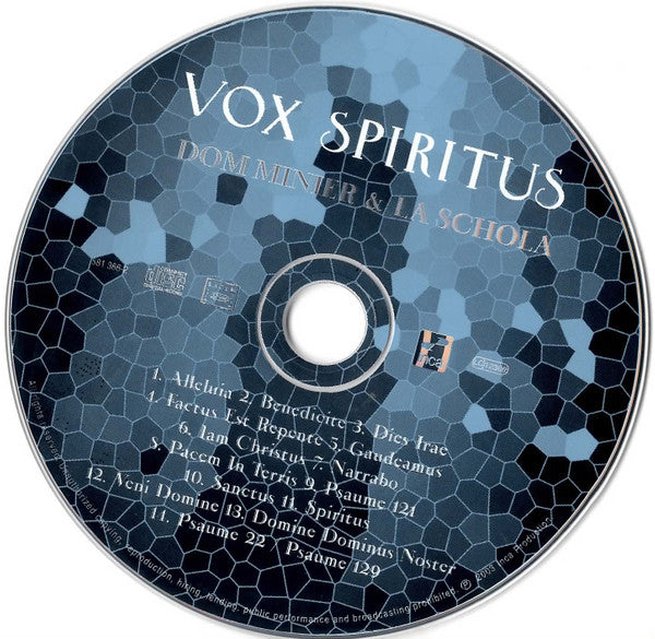 Dom Minier, La Schola De Saint-Benoît-du-Lac : Vox Spiritus - Chants Grégoriens Contemporains (CD, Album)
