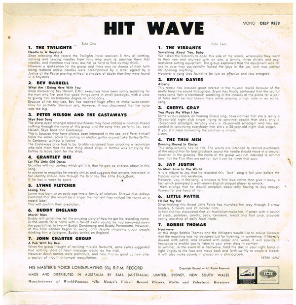 Various : Hit Wave (LP, Comp, Mono, RE)