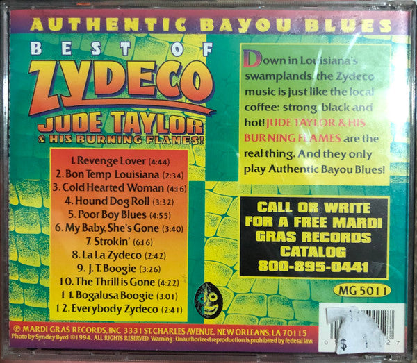 Jude Taylor & His Burning Flames : Best Of Zydeco (CD, Album)