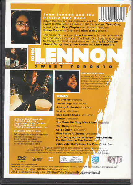 John Lennon And The Plastic Ono Band : Sweet Toronto (DVD-V, PAL)