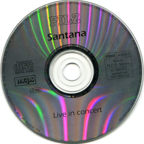 Santana : Live In Concert (CD, Comp)