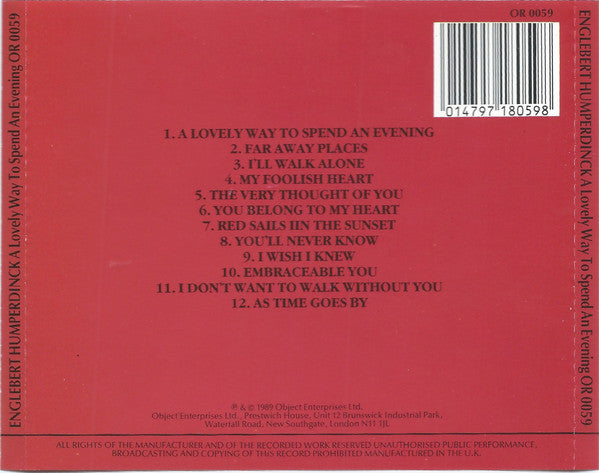 Engelbert Humperdinck : A Lovely Way To Spend An Evening (CD, Comp)